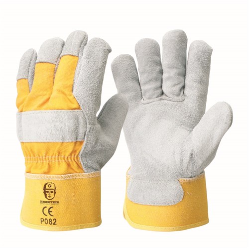 BEAVER GLOVE RANCHER COTTON DRLL BACK LEATHER PALM ( LGE) 